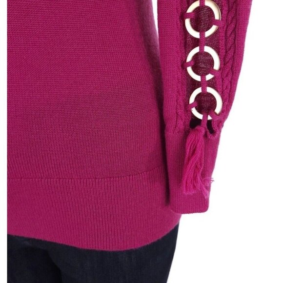 Jonathan Simkhai Merino Wool O-Ring Sweater Size XS Purple - Picture 4 of 9